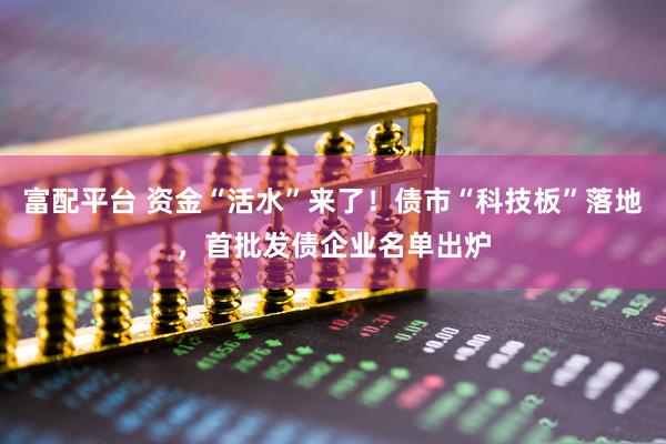 富配平台 资金“活水”来了！债市“科技板”落地，首批发债企业名单出炉