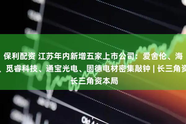 保利配资 江苏年内新增五家上市公司：爱舍伦、海菲曼、觅睿科技、通宝光电、固德电材密集敲钟 | 长三角资本局